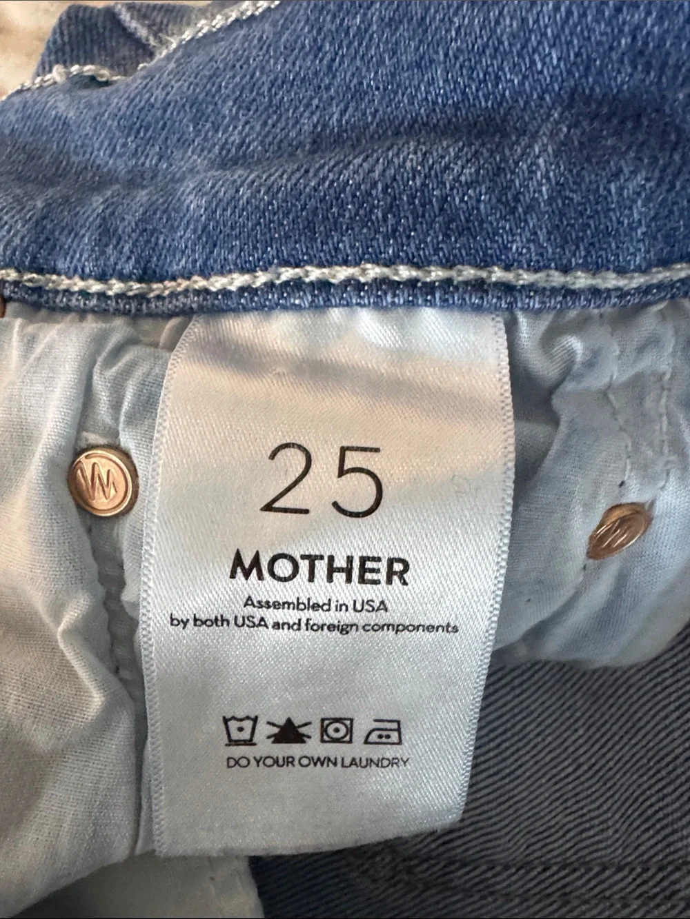 MOTHER Men's Mid-Blue Straight Jeans